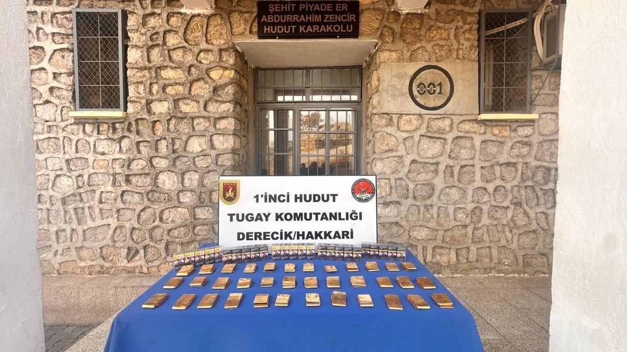 Hakkari’de 36 kilo sarma altın ele geçirildi