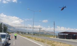 Van'da helikopter destekli trafik denetimi