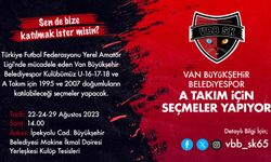 Van Büyükşehir Belediyespor A Takım için seçmeler yapıyor