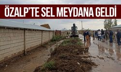 Van’ın Özalp ilçesinde sel meydana geldi