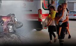 Köprülü Kavşakta Kamyonet ve Motosiklet Çarpıştı: 4 Yaralı Ölümden Döndü