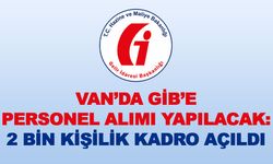 Van’da GİB’e personel alımı yapılacak: 2 bin kişilik kadro açıldı