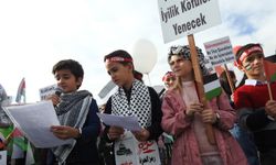 Çocukların katılımıyla, "Minik Yüreklerde ÖZGÜR KUDÜS Hayali" eylemi yapıldı.