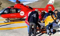 Van’da yaşlı adamın imdadına helikopter ambulans yetişti
