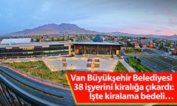 Van Büyükşehir Belediyesi 38 işyerini kiralığa çıkardı: İşte kiralama bedeli…