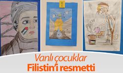 Vanlı çocuklar Filistin’i resmetti