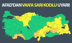 AFAD'dan Van'a sarı kodlu uyarı!