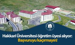 Hakkari Üniversitesi öğretim üyesi alıyor: Başvuruyu kaçırmayın!