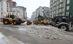 İpekyolu'nda hummalı kar temizleme çalışması