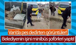 Van’da pes dedirten görüntüler: Belediyenin işini minibüs şoförleri yaptı!