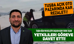 Tuşba açık oto pazarında kar rezaleti!