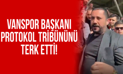 Vanspor Başkanı protokol tribününü terk etti! (VİDEO)