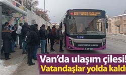 Van’da ulaşım çilesi! Vatandaşlar yolda kaldı…