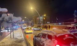 Ağrı'da kar yağışı, 3 trafik kazasına yol açtı
