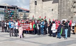 Erzurum'da Filistin için "sessiz yürüyüş" yapıldı