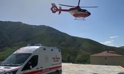 Van'da rahatsızlanan hasta ambulans helikopterle hastaneye kaldırıldı