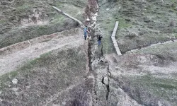 Elazığ merkezli depremin etkisi dron ile görüntülendi