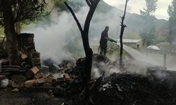 Hakkari'de çıkan yangın söndürüldü