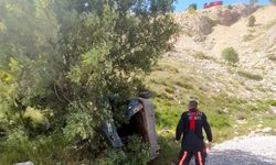 Malatya'da uçuruma yuvarlanan otomobilde 2 kişi yaralandı