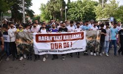 Şanlıurfa'da  İşgalcileri protesto etmek amacıyla "sessiz yürüyüş" yapıldı