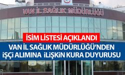 Van İl Sağlık Müdürlüğü'nden işçi alımına ilişkin kura duyurusu