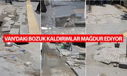 Van'daki bozuk kaldırımlar vatandaşı mağdur ediyor