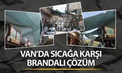 Van'da kavurucu sıcaklara karşı brandalı çözüm