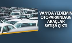 Van’da yediemin otoparkındaki araçlar satışa çıktı