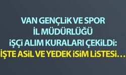 Van Gençlik ve Spor İl Müdürlüğü işçi alım kuraları çekildi: İşte asil ve yedek isim listesi…