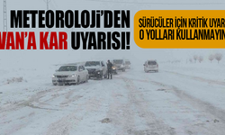 Meteoroloji’den Van’a kar uyarısı!