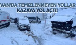 Van’da temizlenmeyen yollar kazaya yol açtı! Yaralılar var...