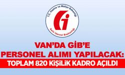 Van’da GİB’e personel alınacak: Toplam 820 kişilik kadro açıldı…