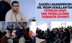 Gazzeli akademisyenden Van’a teşekkür ziyareti