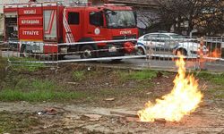 Kocaeli'nde paniğe neden olan metan gazı yangınından numune alındı