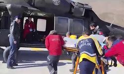 Van'da kalp krizi geçiren hasta Sikorsky helikopterle hastaneye ulaştırıldı