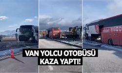 Van’da yolcu otobüsü bariyerlere çarptı!