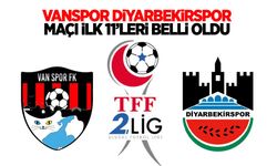 Vanspor Diyarbekirspor maçı ilk 11’leri belli oldu