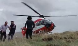 Çatak'ta Dağda Mahsur Kalan Vatandaş Helikopter Ambulansla Kurtarıldı