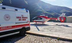Ambulans helikopter 60 yaşındaki hasta için havalandı