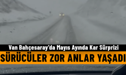 Van Bahçesaray'da Mayıs Ayında Kar Sürprizi: Sürücüler Zor Anlar Yaşadı