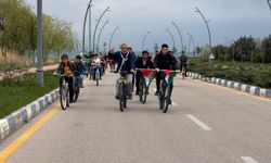 Van YYÜ'de pedaller Gazze için döndü