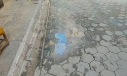 Van’da çarşının göbeğindeki su patlağı günlerdir onarılmayı bekliyor