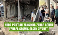 HÜDA PAR’dan Van’daki yangında zarar gören esnafa geçmiş olsun ziyareti