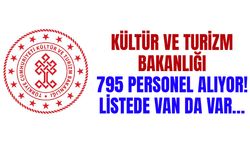 Kültür ve Turizm Bakanlığı 795 personel alıyor! Listede Van’da var…