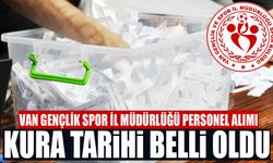 Van Gençlik Spor İl Müdürlüğü personel alımı kura tarihi belli oldu