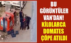 Bu görüntüler Van’dan! Kilolarca domates çöpe atıldı