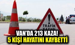 Van’da 213 kaza! 5 kişi hayatını kaybetti