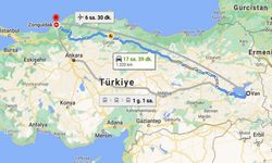 Van-Zonguldak arası kaç kilometre?