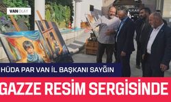 HÜDA PAR Van İl Başkanı Sayğın, Gazze Temalı Resim Sergisini Ziyaret Etti