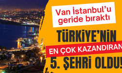 Van İstanbul’u geride bıraktı: Türkiye’nin en çok kazandıran 5. şehri oldu!